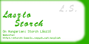 laszlo storch business card